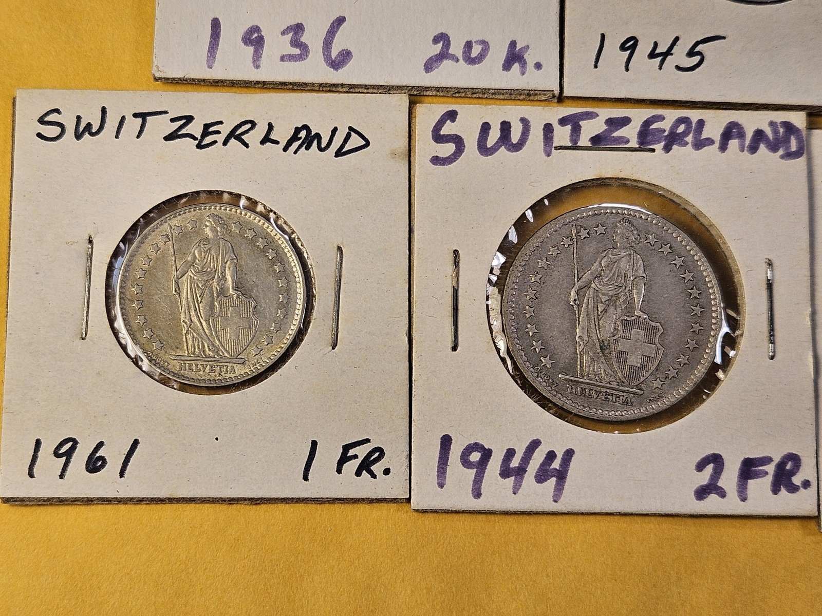 Seven Mixed Foreign Coins, Six are Silver - 4