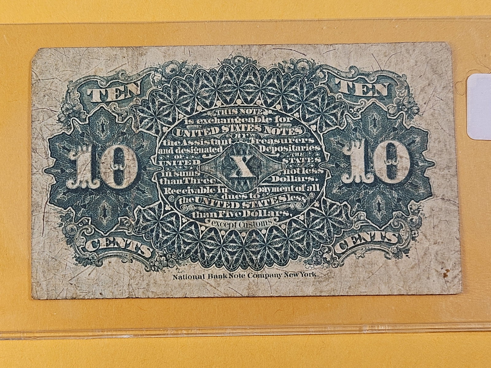 Series 1863 Ten Cent Fractional Currency Note - 3