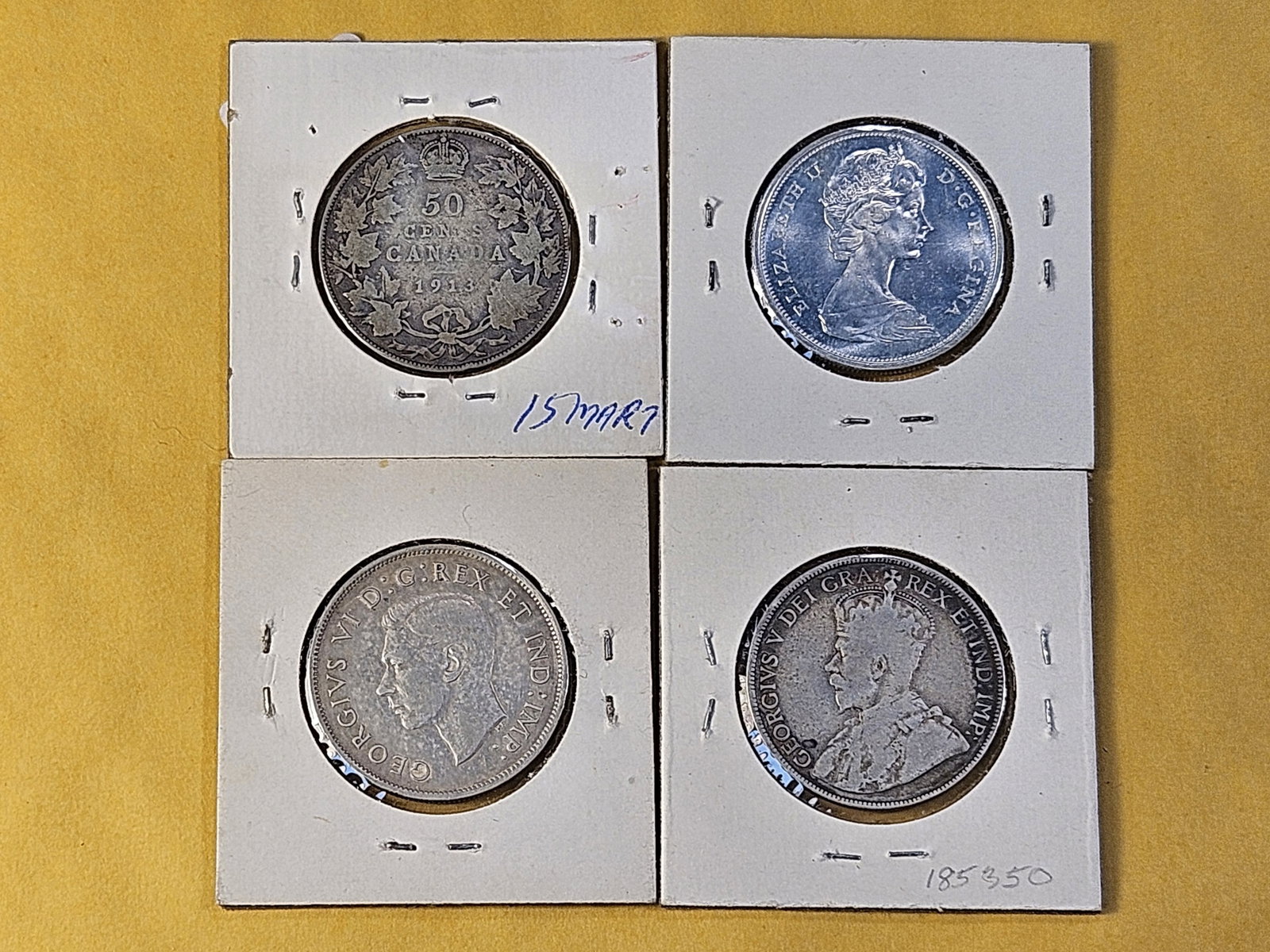 Four Canadian Silver Half Dollars - 6