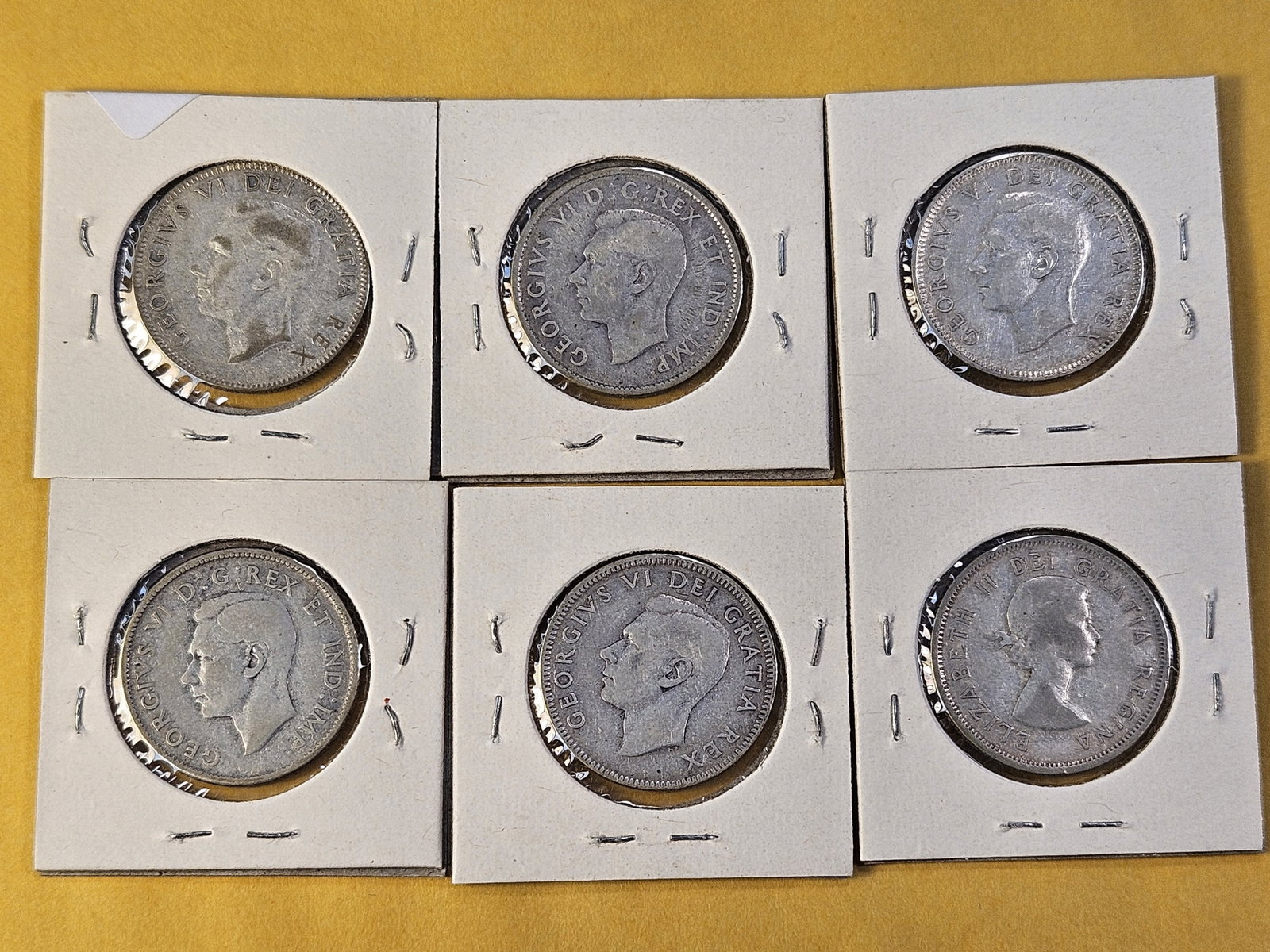 Six Canadian Silver Quarters - 4