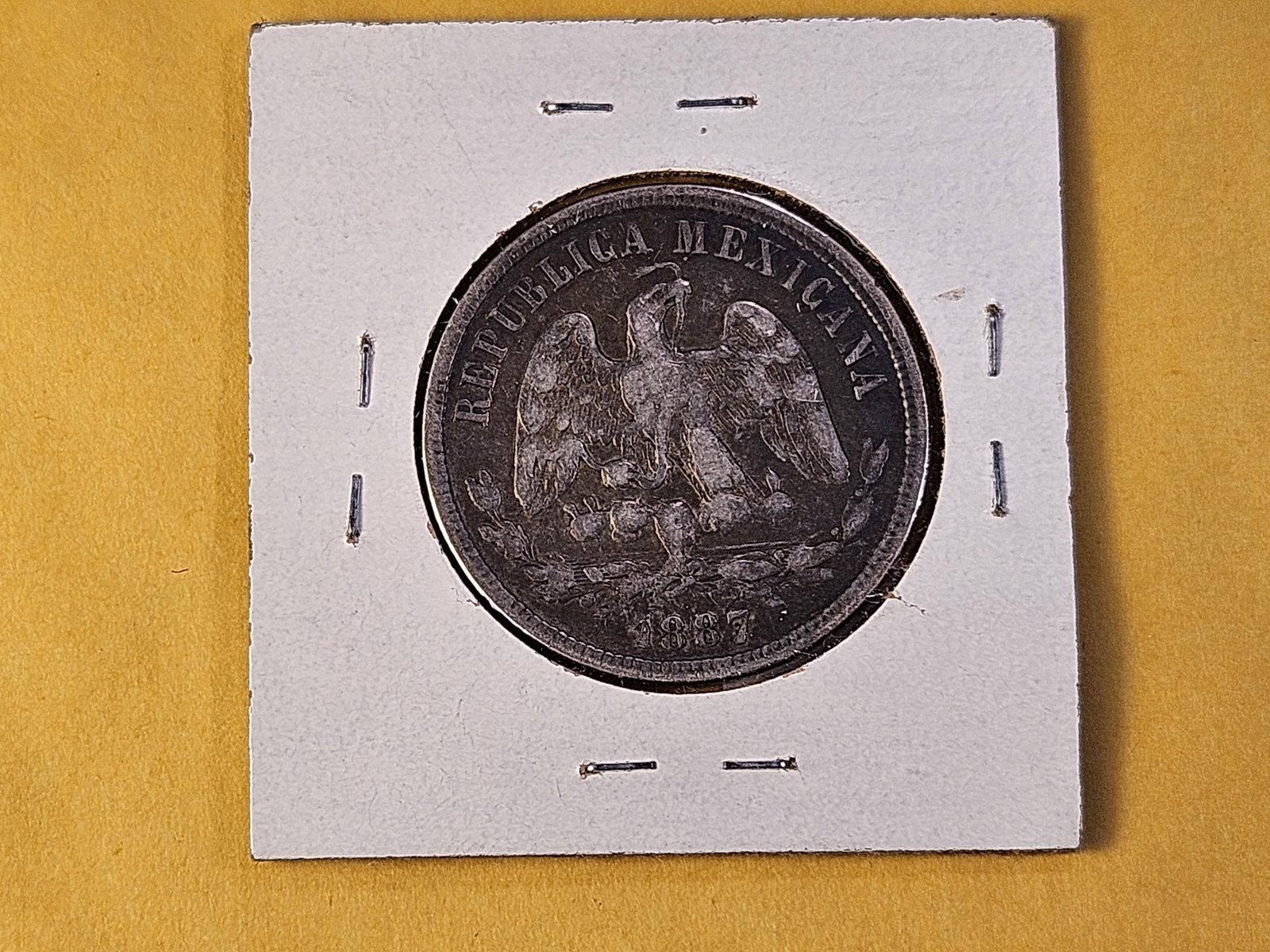 1887 Mexico Silver Fifty Centavos - 3