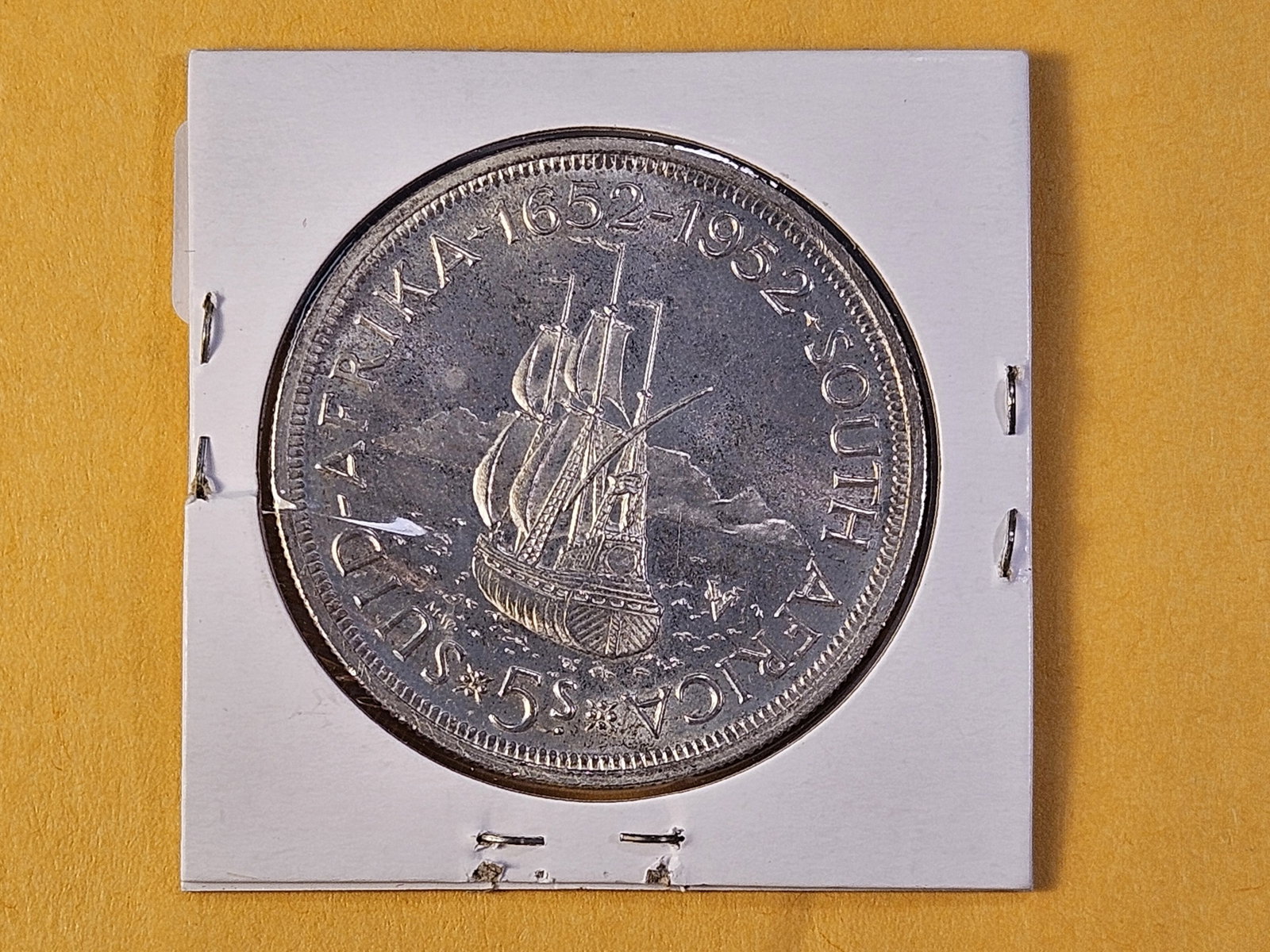 1952 South Africa Silver Five Shillings - 3
