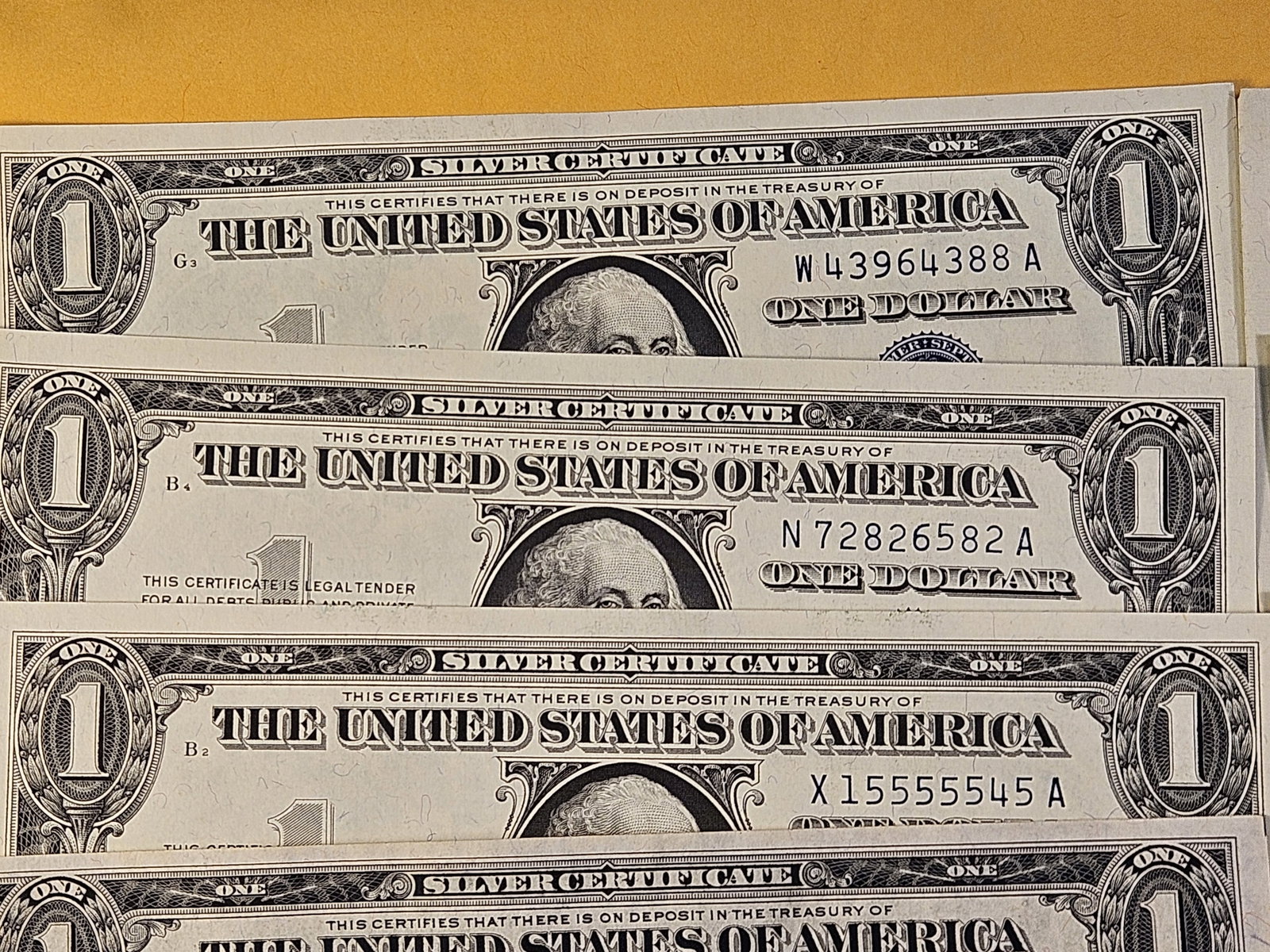 Ten Crisp About Uncirculated Silver Certificates - 2