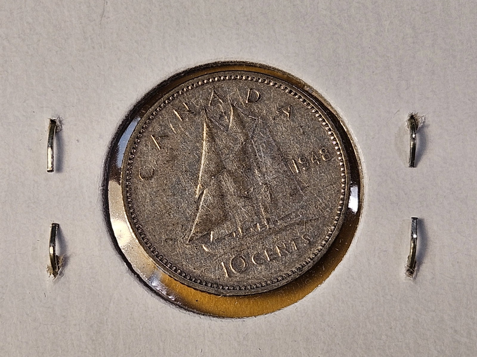KEY DATE! 1948 Canadian Silver Ten Cents - 4