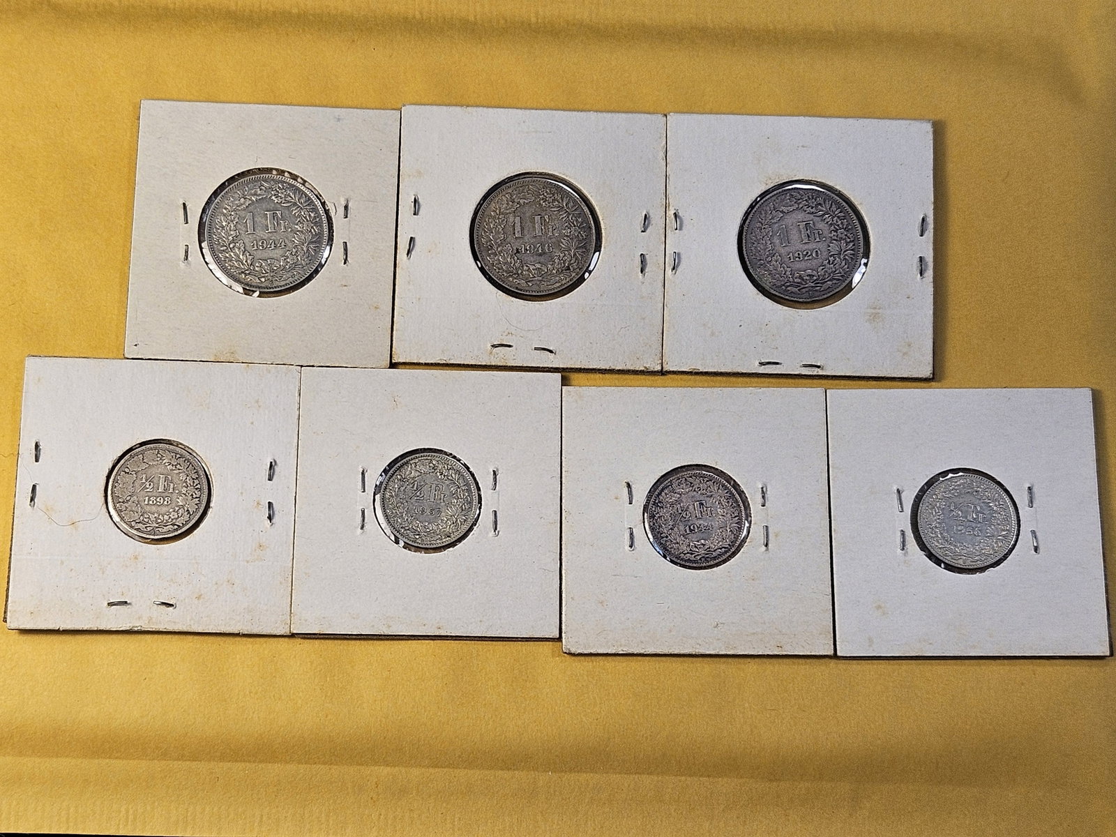 Seven Silver Coins From Switzerland - 6