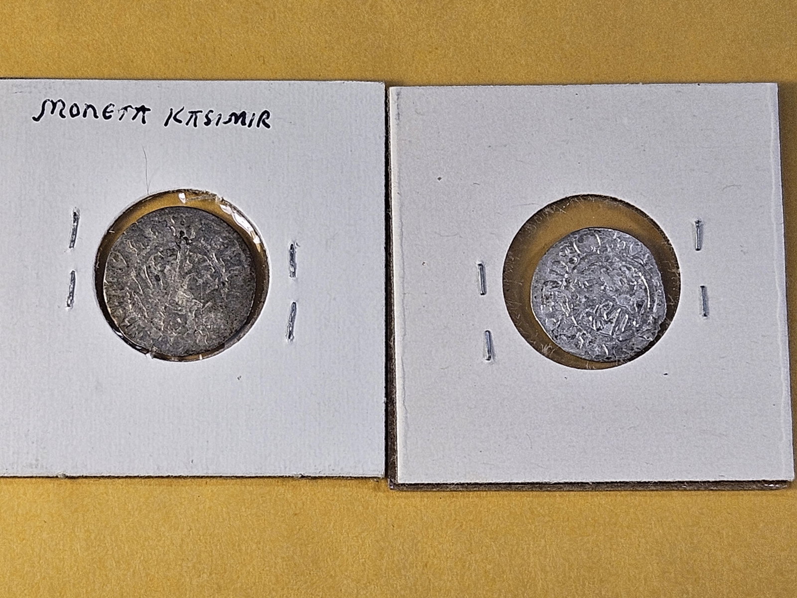MEDIEVAL! Two 14th Century Poland Silver Half Groschens - 4