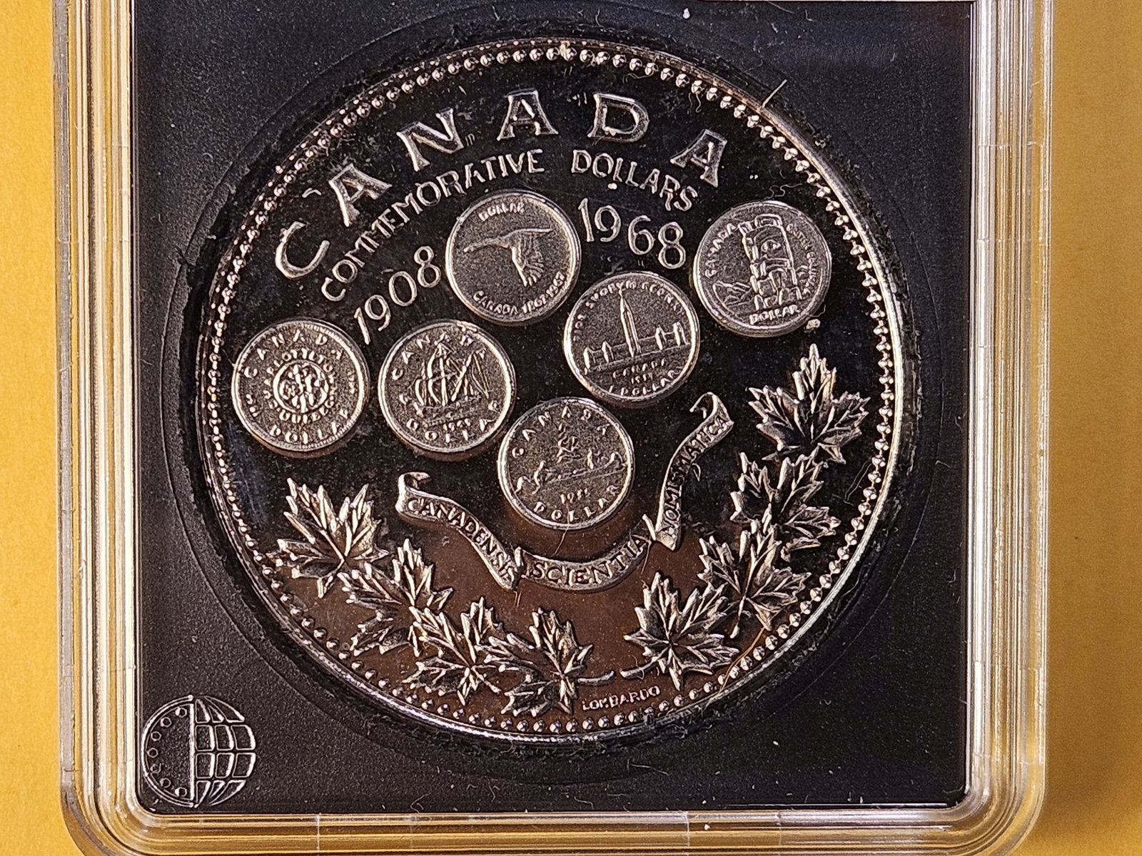 GEM Proof 1968 Canadian Commemorative Dollar: In Coin World Plastic holder