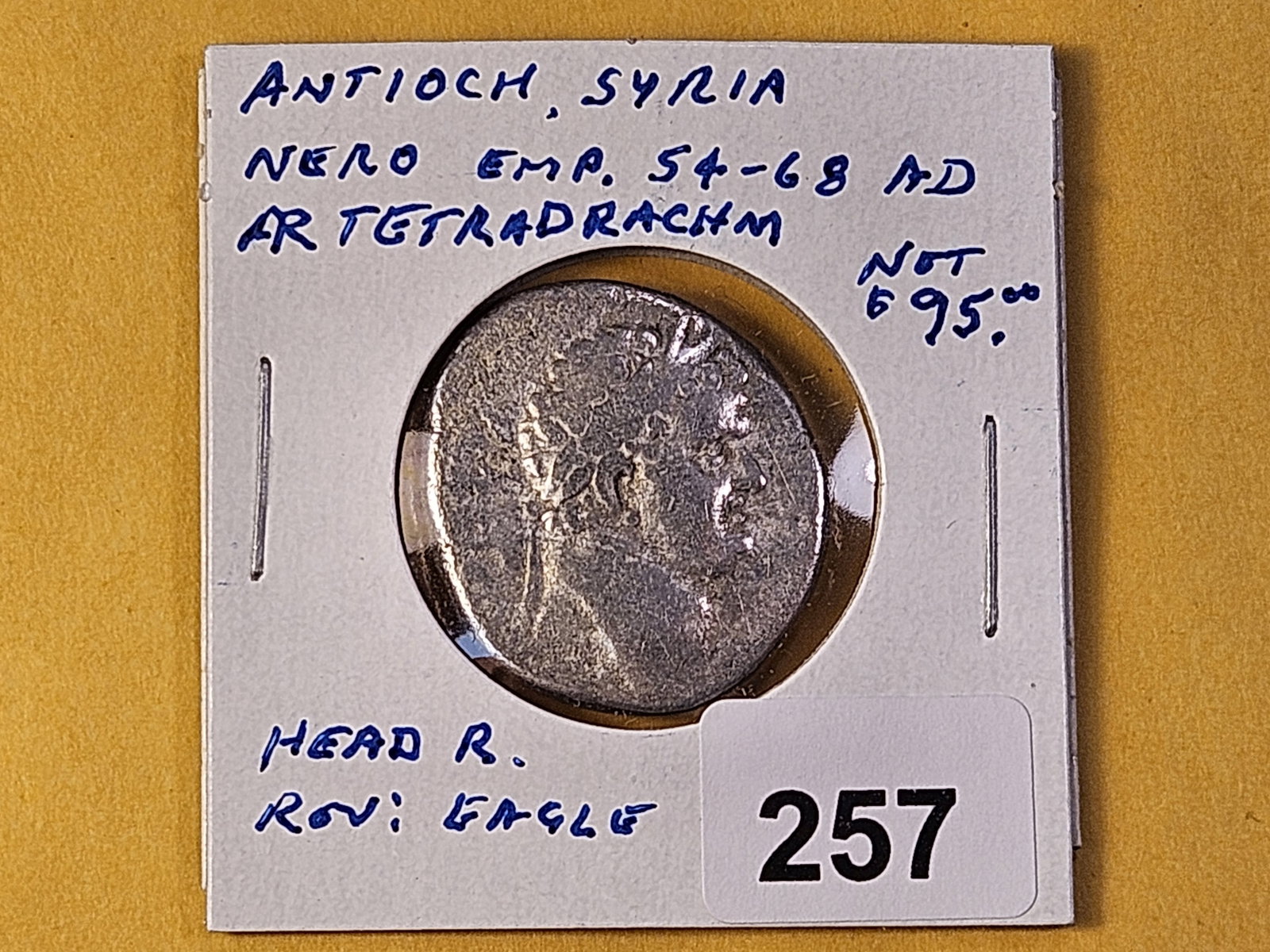 ANCIENT! Nero 54-68 AD Syria Silver Tetradrachm - 2