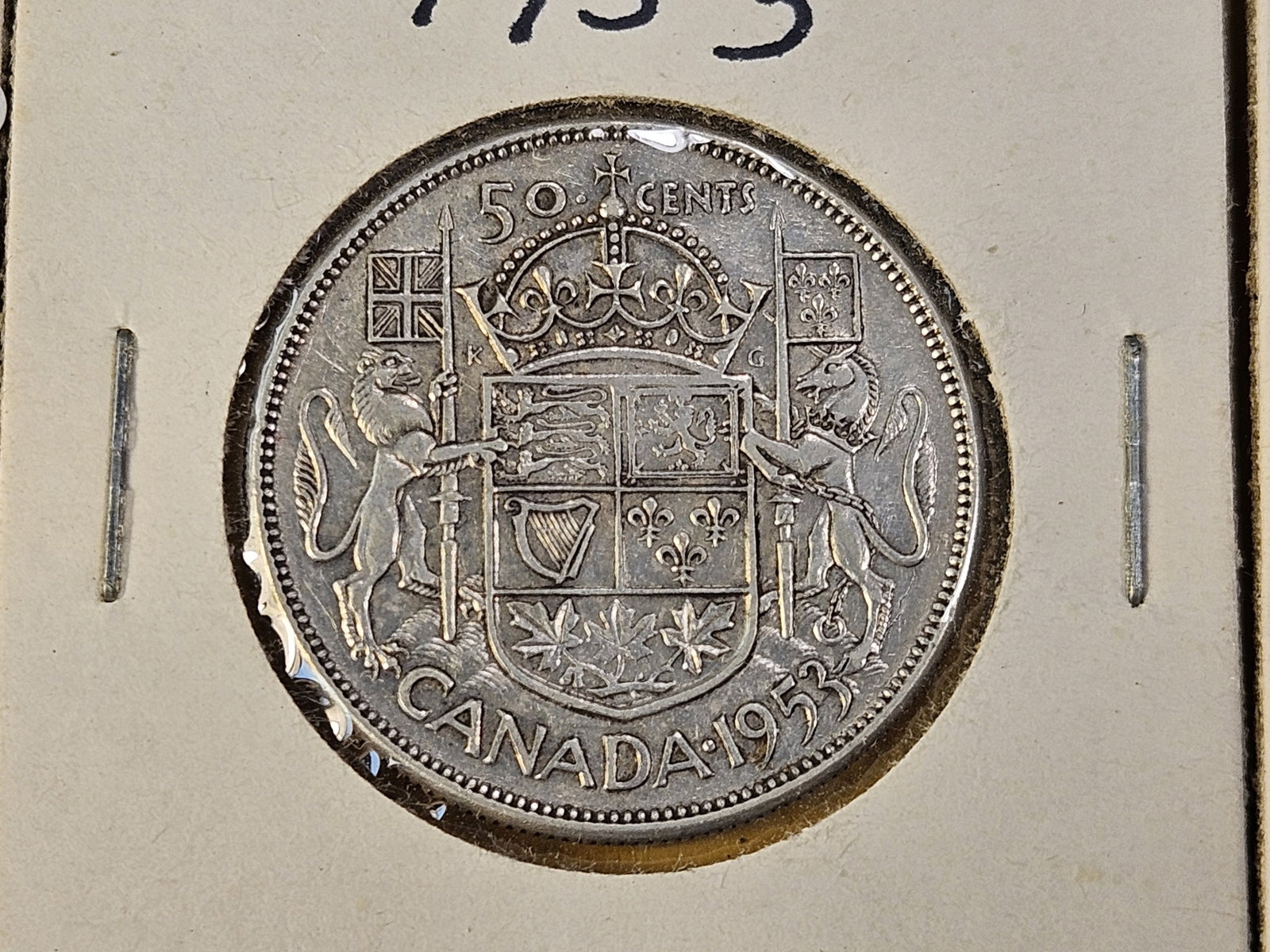 Five Canadian Silver Half Dollars - 3