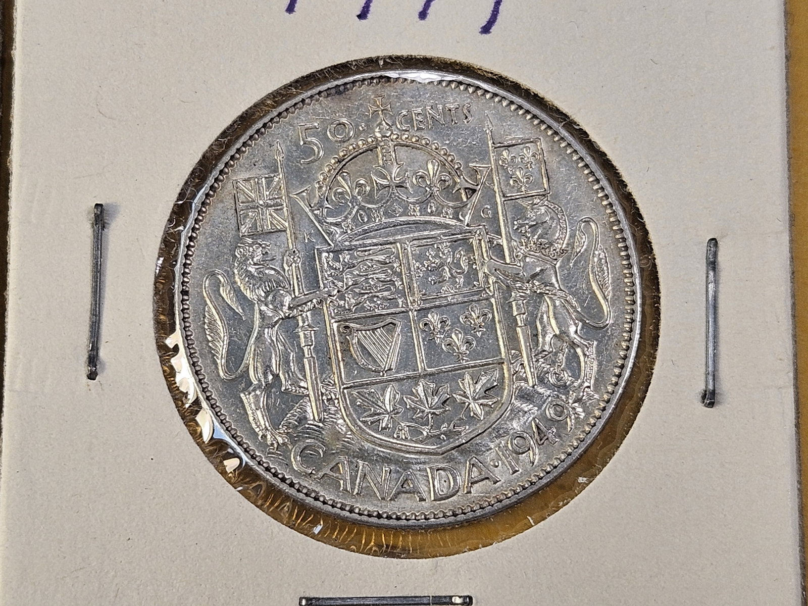 Five Canadian Silver Half Dollars - 4