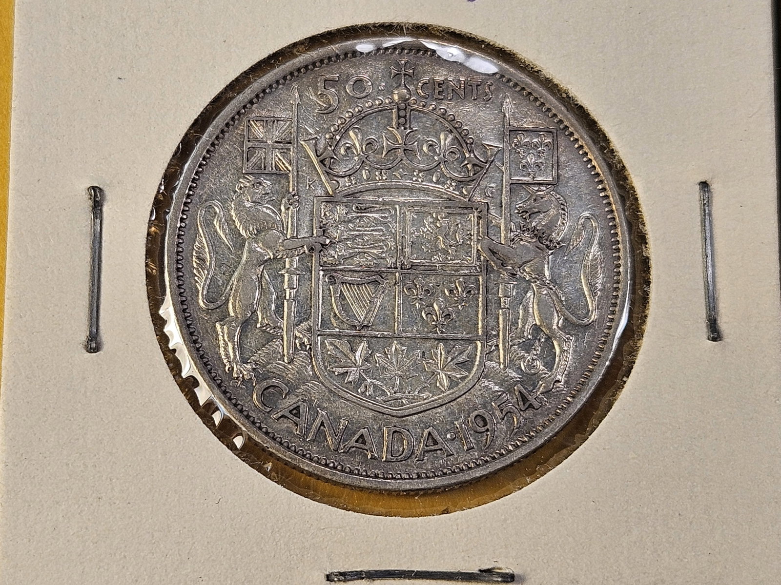 Five Canadian Silver Half Dollars - 5