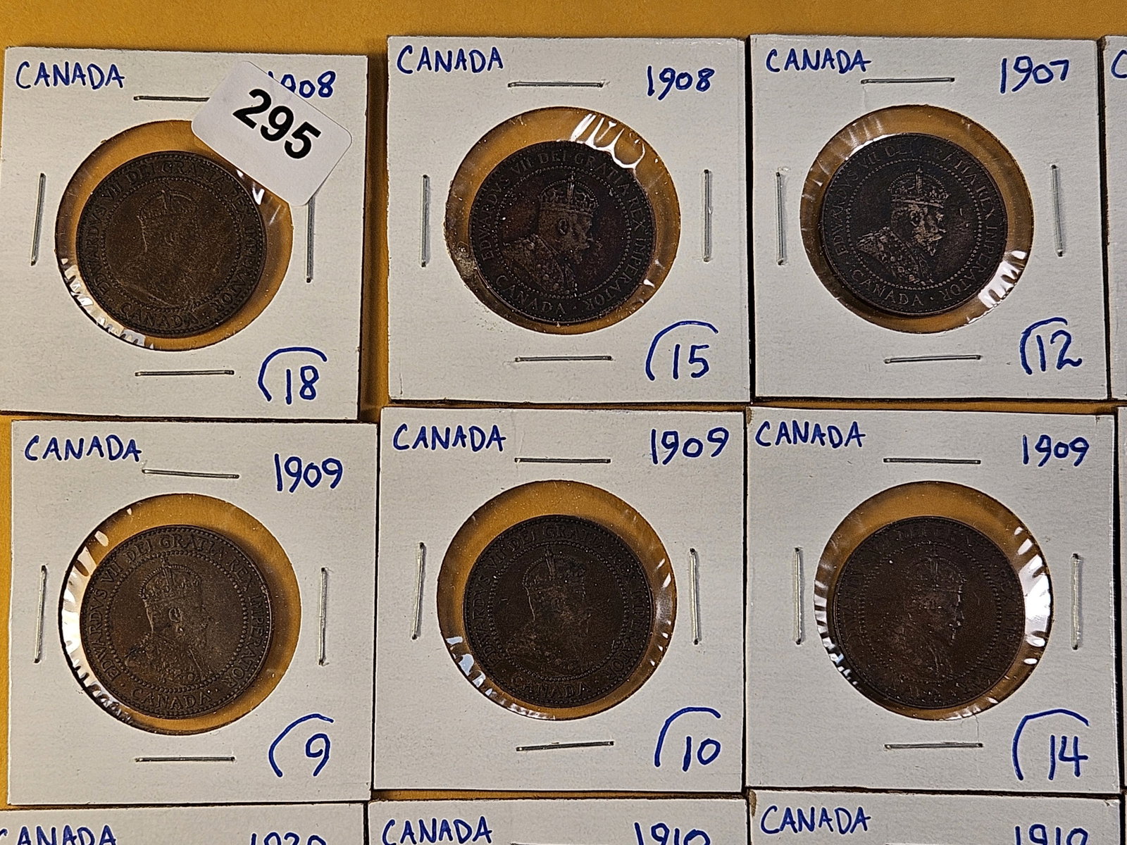 Nineteen Canadian Pennies - 2