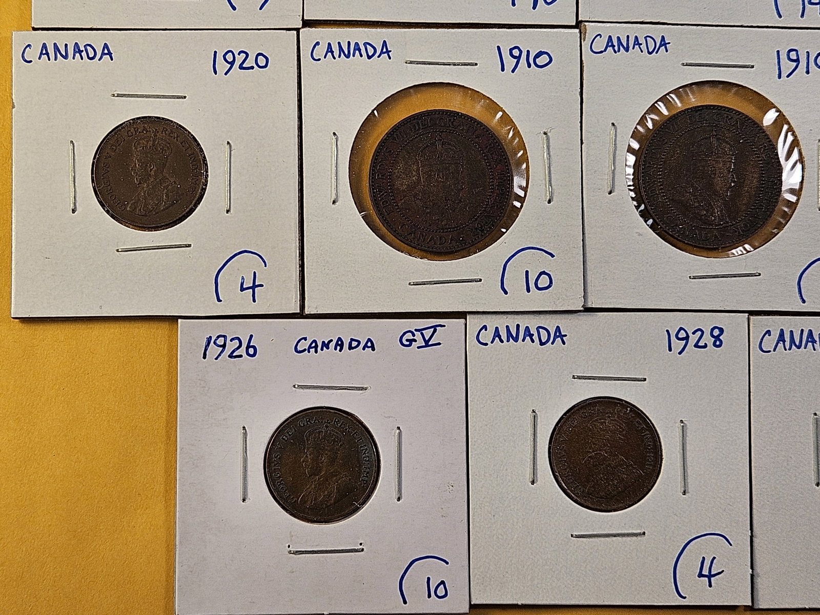 Nineteen Canadian Pennies - 4