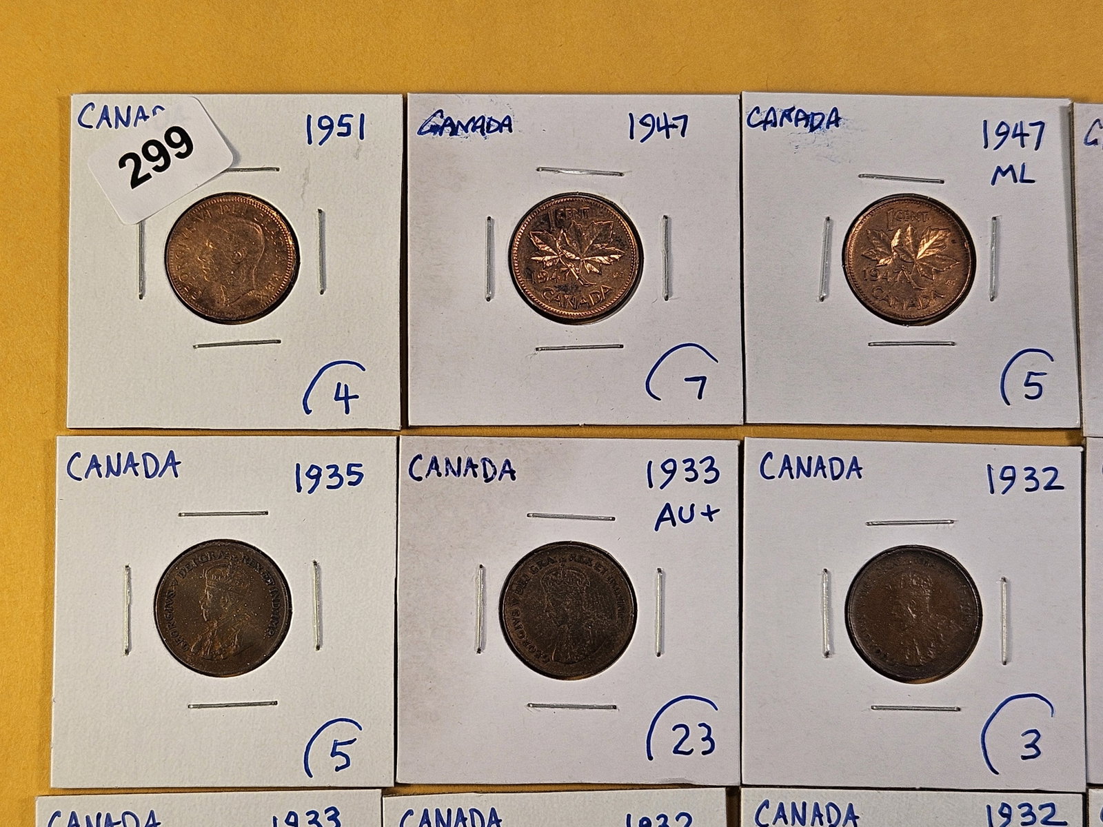Twenty Canadian Pennies - 2