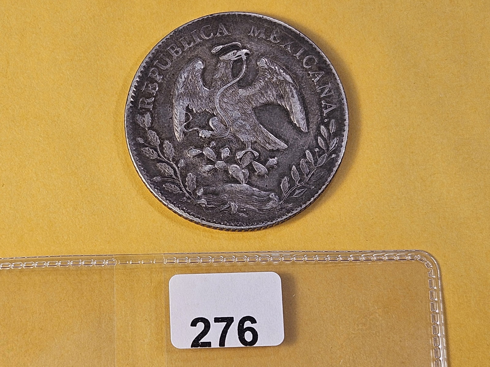 Better Grade 1896 Mexico Silver Eight Reals - 3