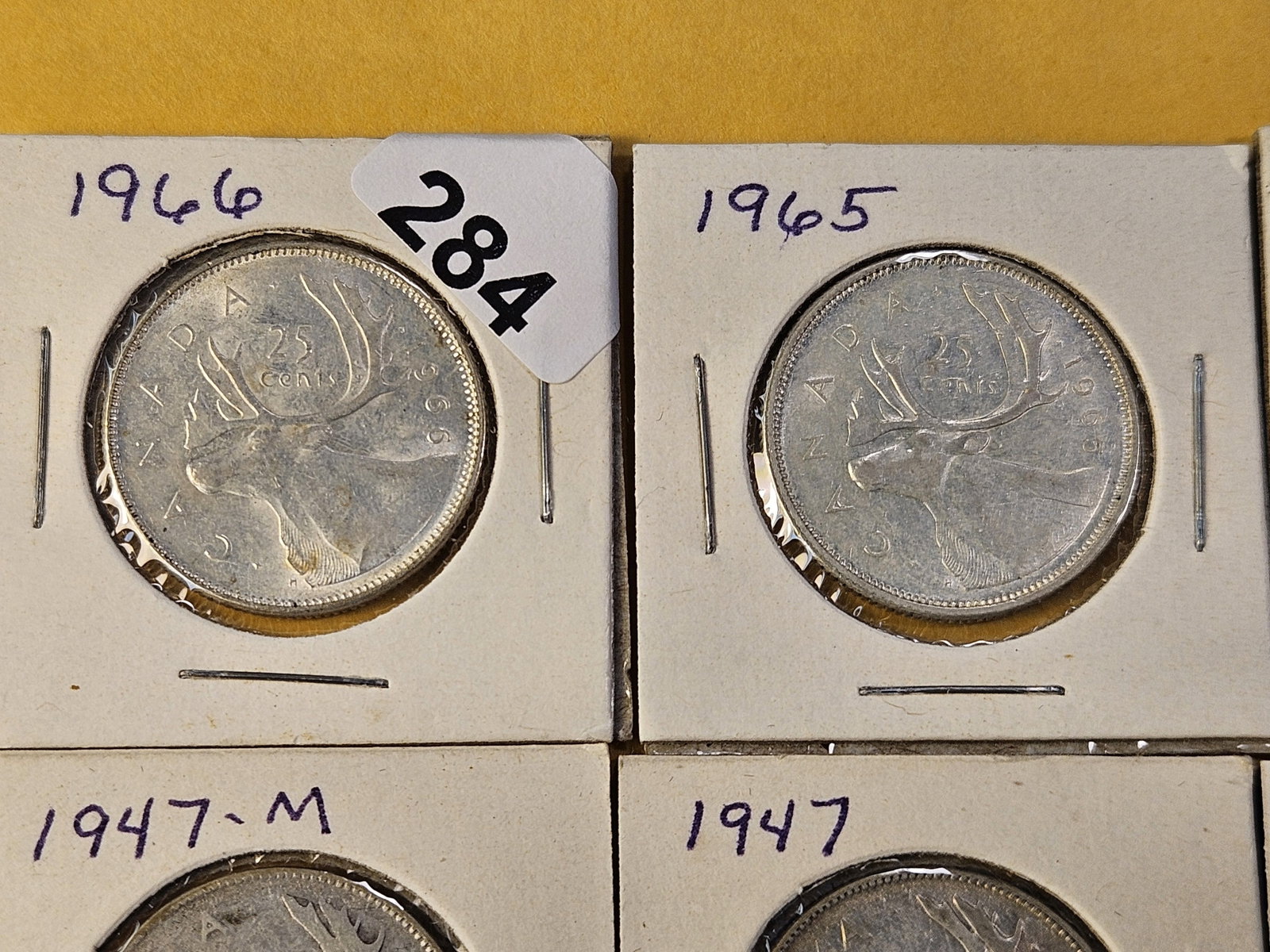 Six Canadian Silver Quarters - 2