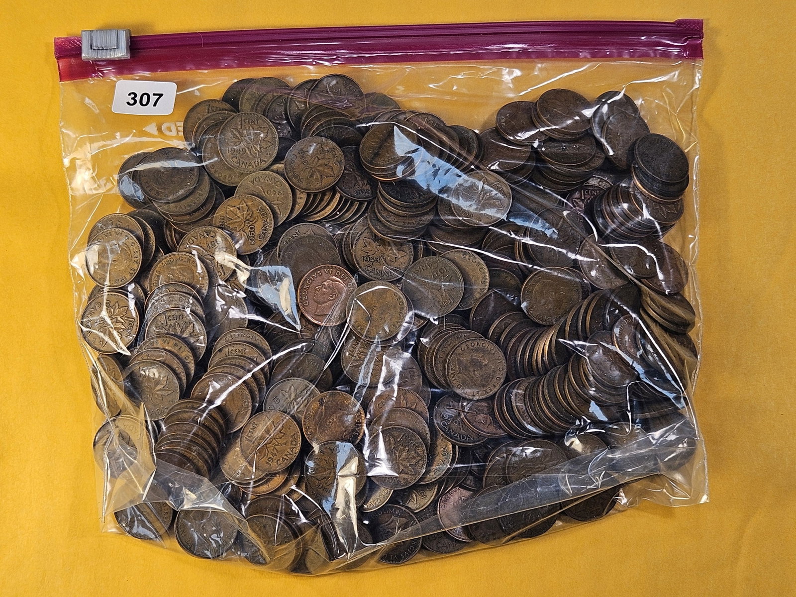 Three Pounds of Mixed Canadian Pennies: Three Pounds! Mixed dates
