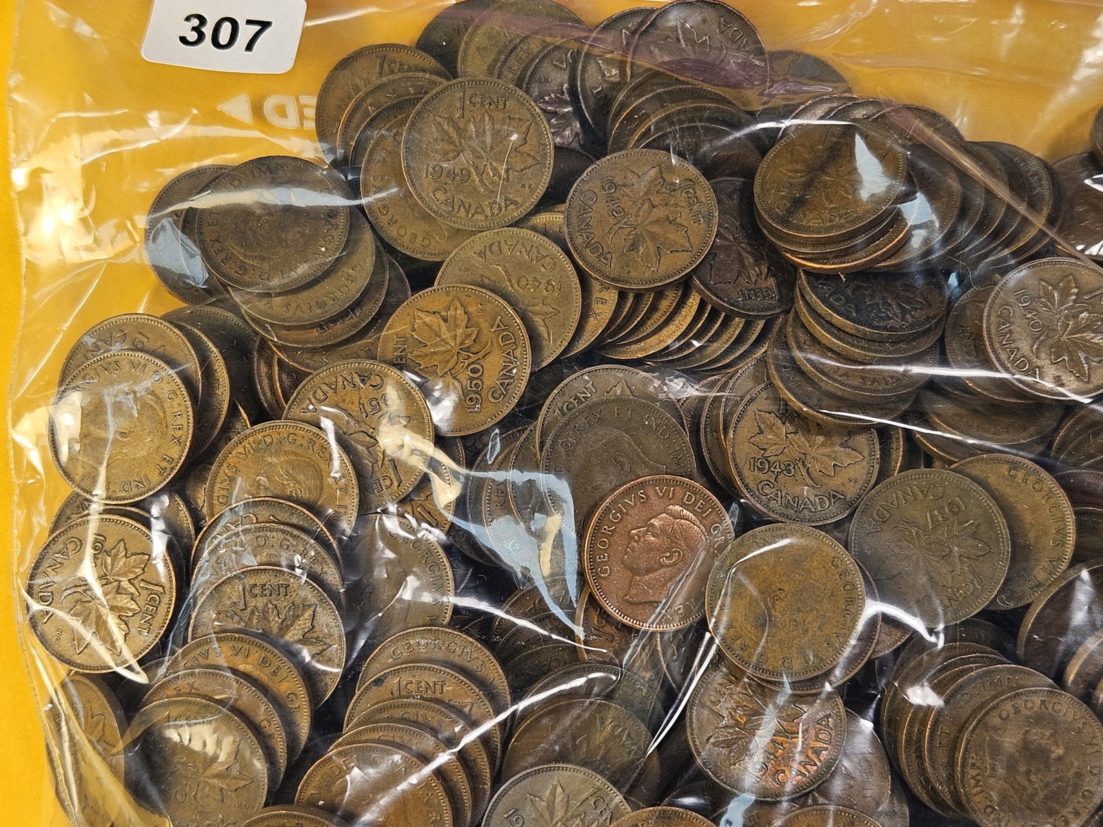 Three Pounds of Mixed Canadian Pennies - 2