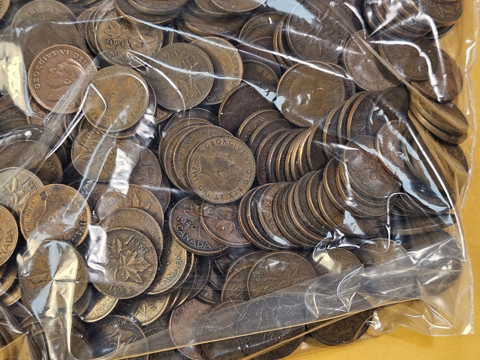 Three Pounds of Mixed Canadian Pennies - 3