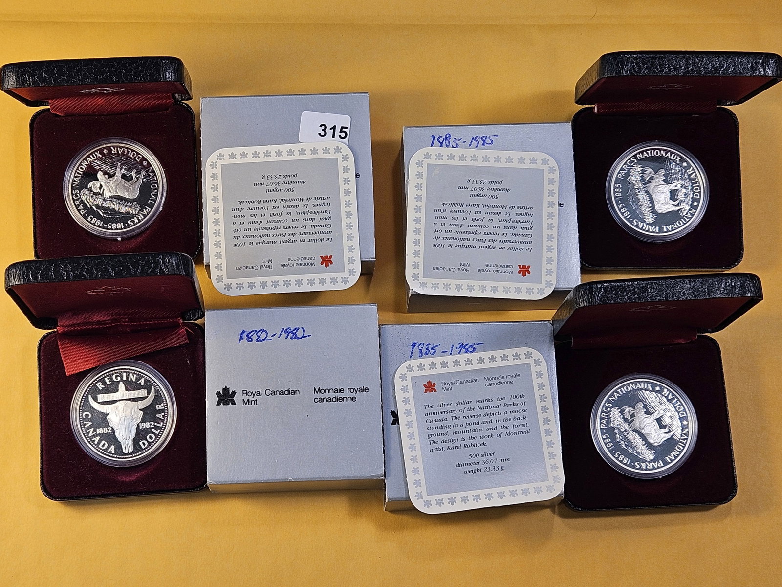 Four Royal Canadian Mint Silver Dollars - 2