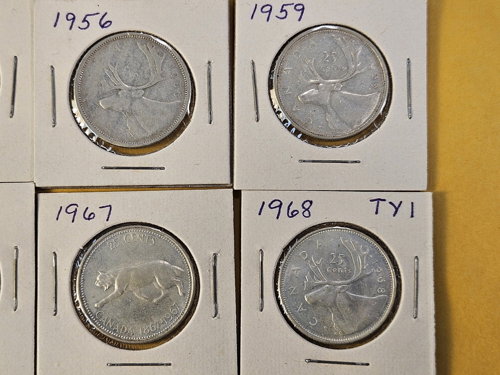 Twelve Canadian Silver Quarters - 3