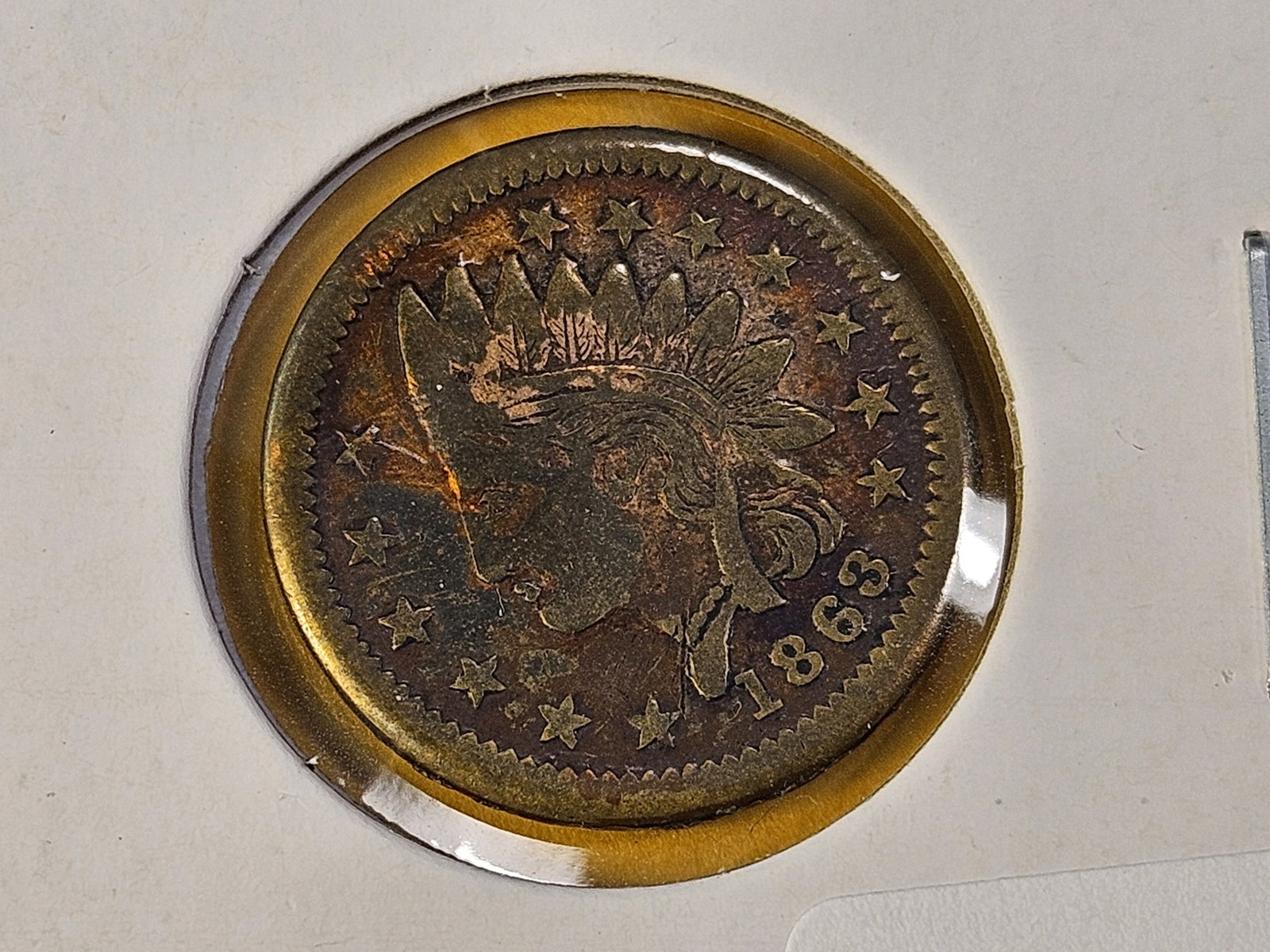 1863 Civil War Token: Army and Navy