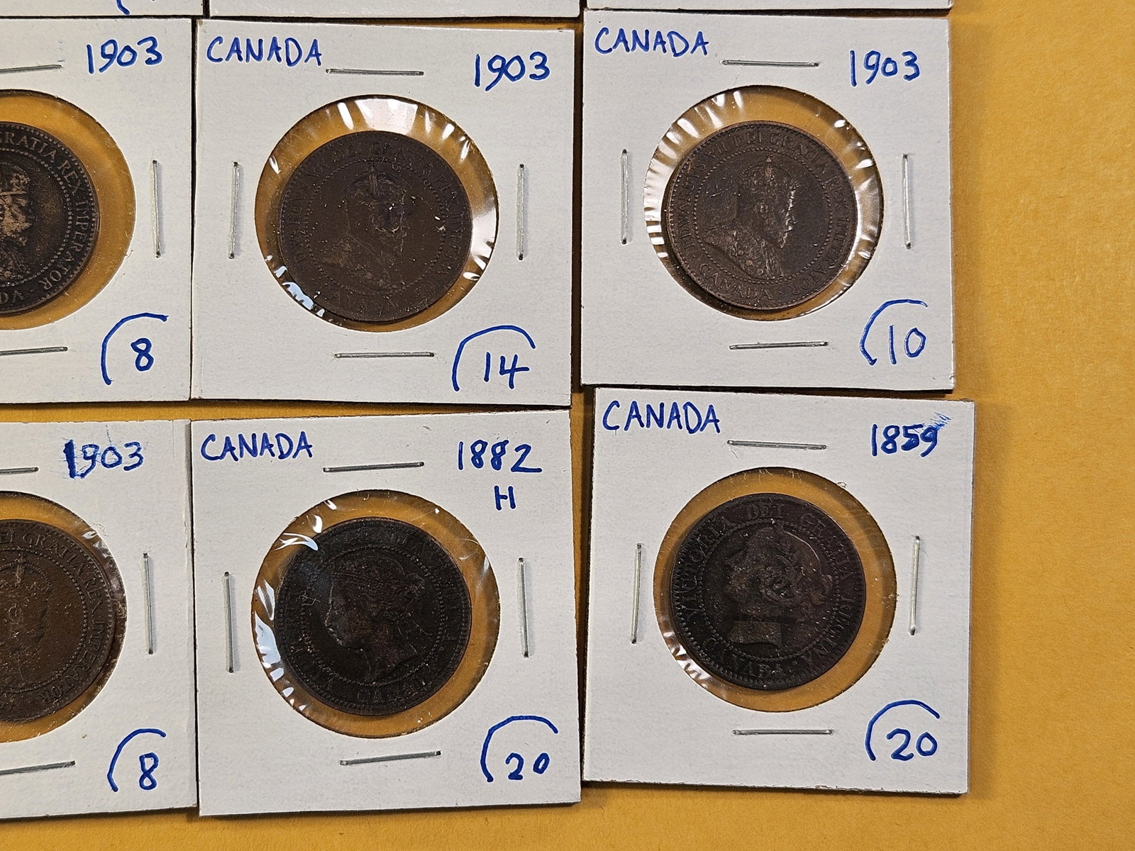 Twenty Canadian Pennies - 5