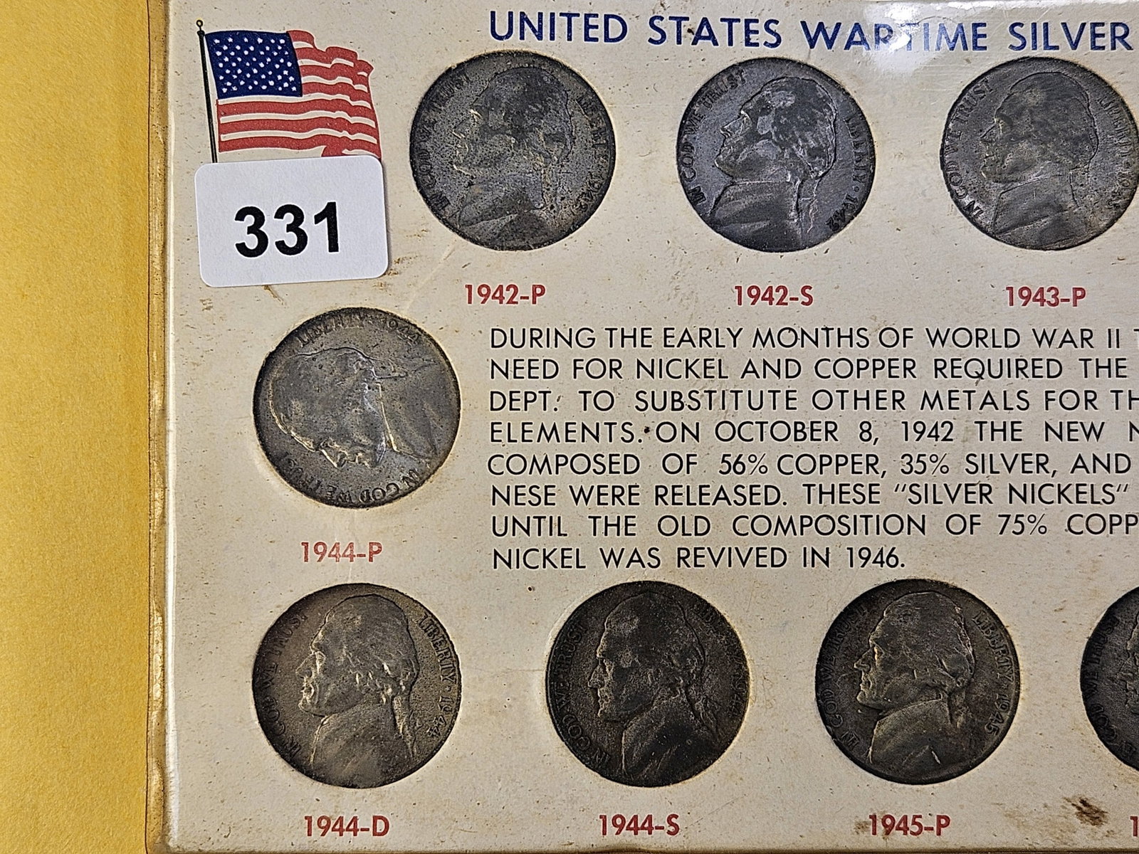 United States Wartime Silver Nickel Set - 2