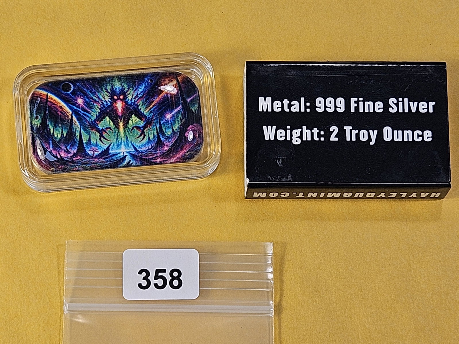 Two Troy Ounce Colorized .999 Fine Silver Art Bar - 2