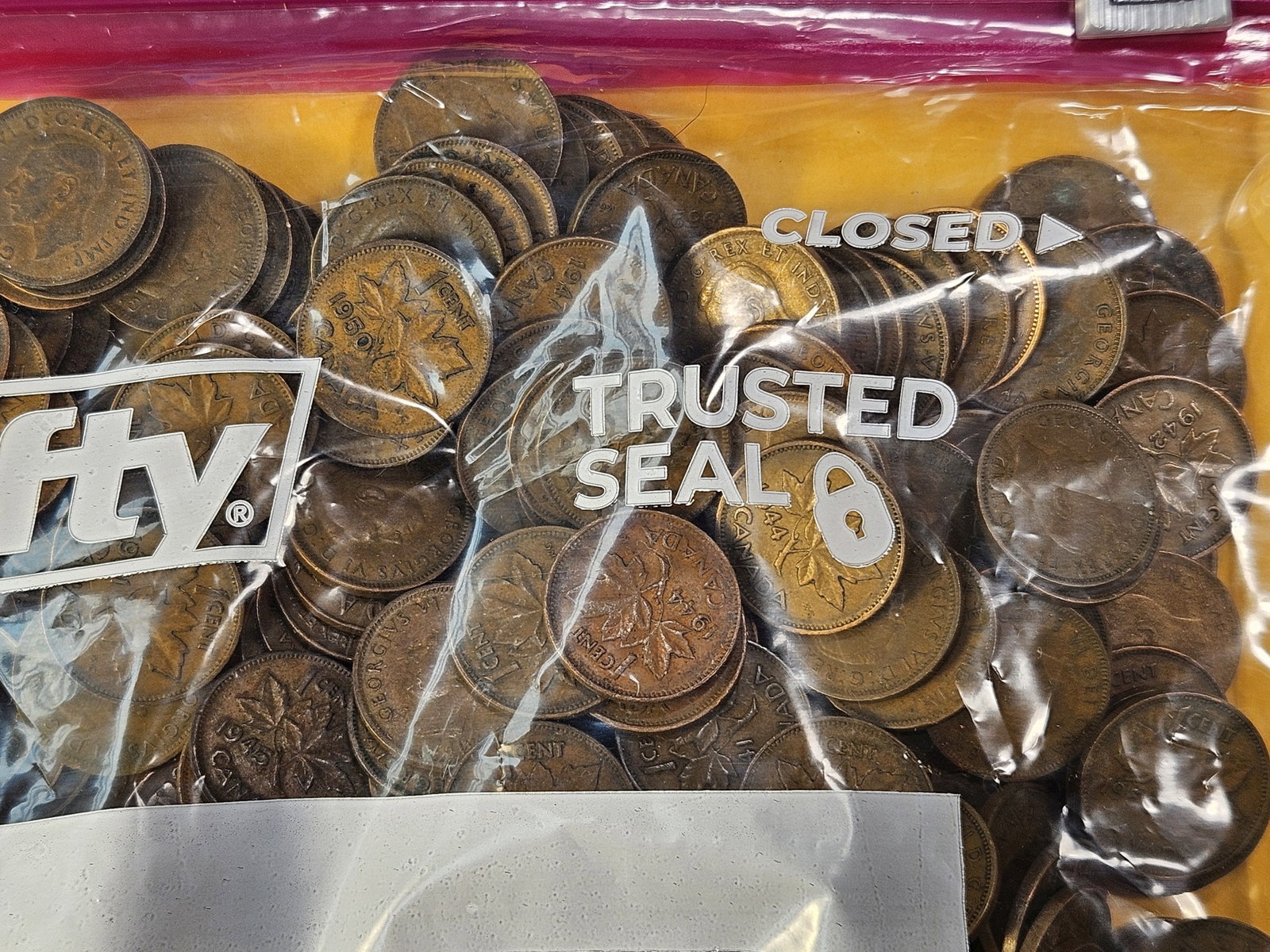 Three Pounds of Mixed Canadian Pennies - 3