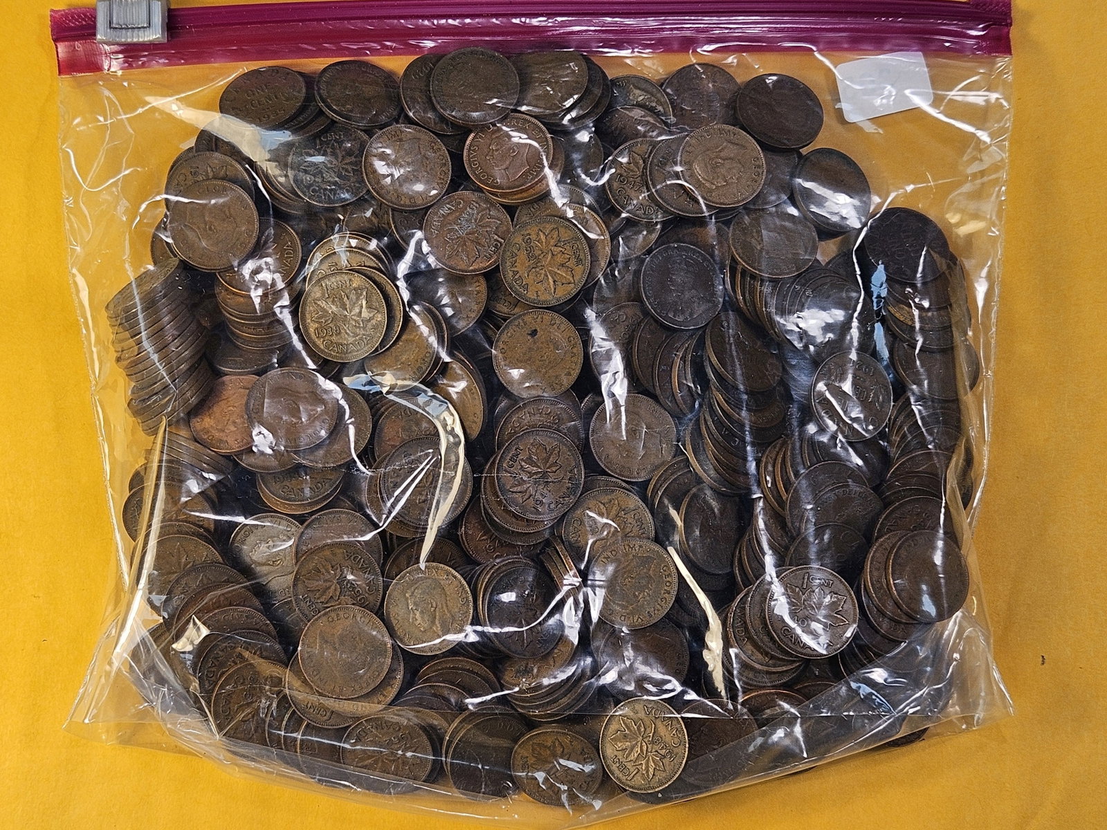 Three Pounds of Mixed Canadian Pennies - 4