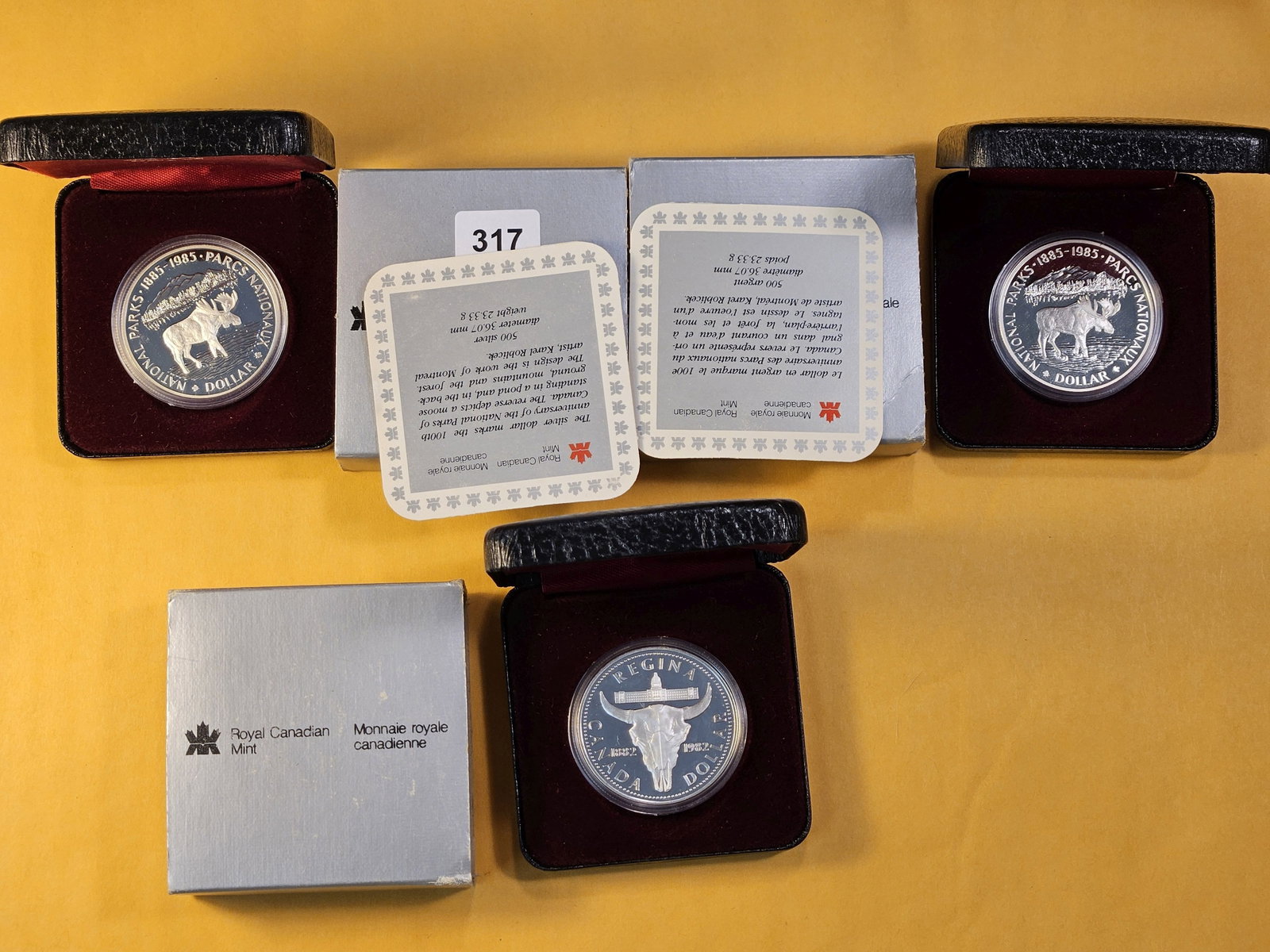 Three Royal Canadian Mint Silver Dollars - 2