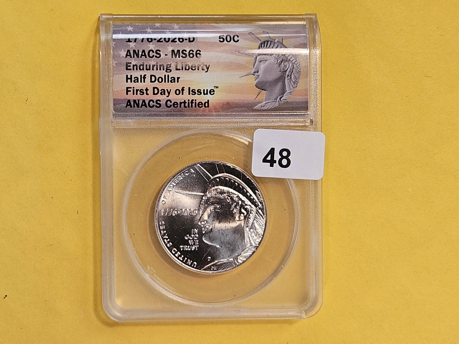 ANACS 2026-D Emerging Liberty Half Dollar in Mint State 66 - 2