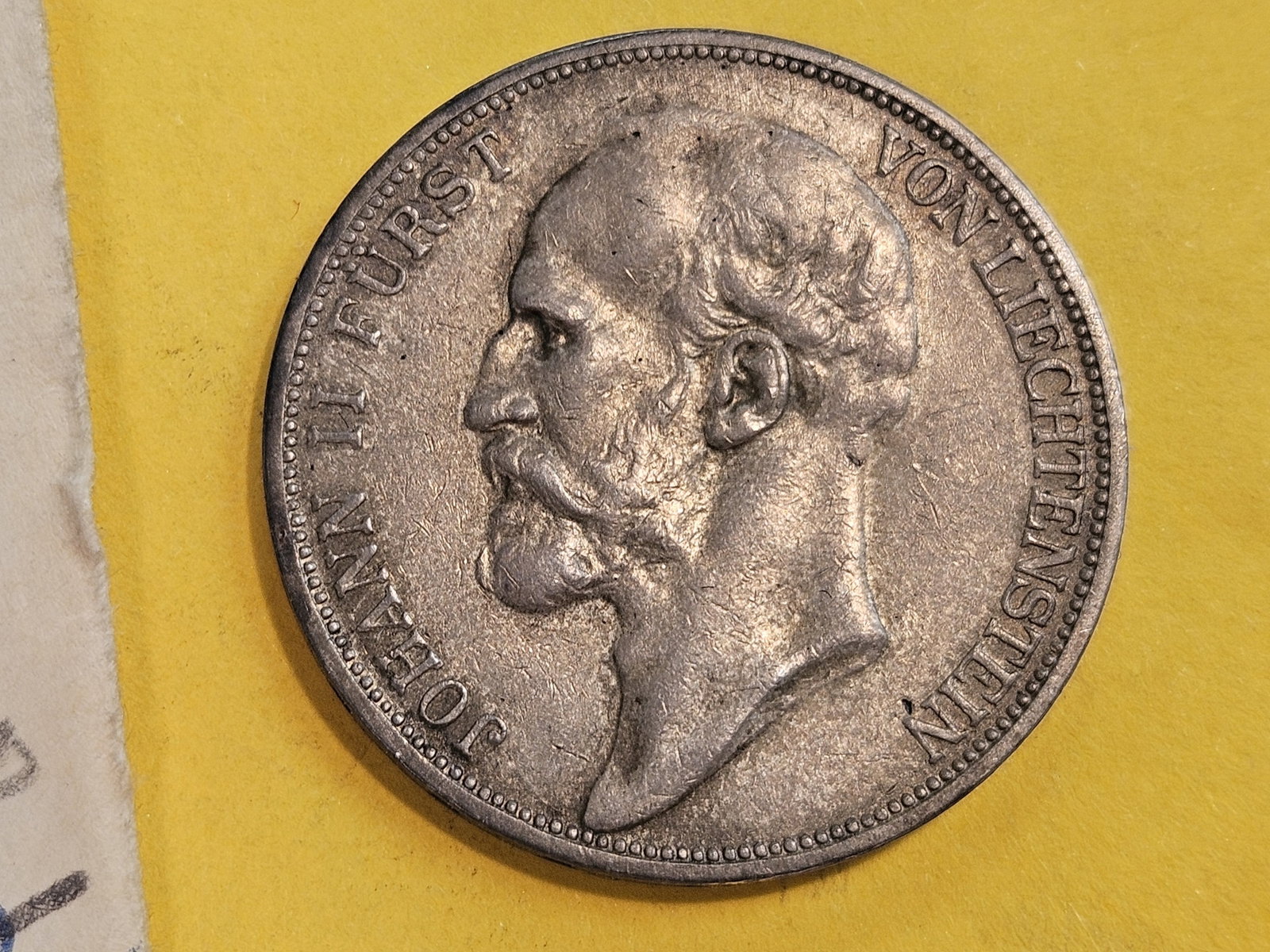 1924 Lichtenstein 2 franken in Extra fine: Y # 9