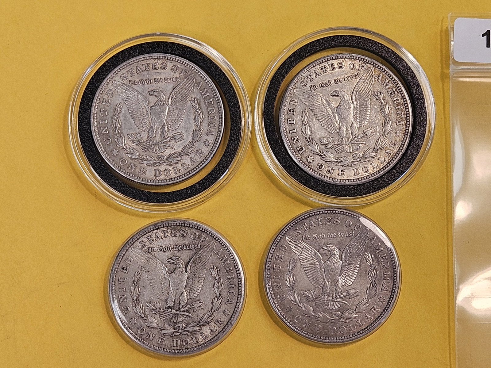 Four 1921 Morgan Silver Dollars - 2