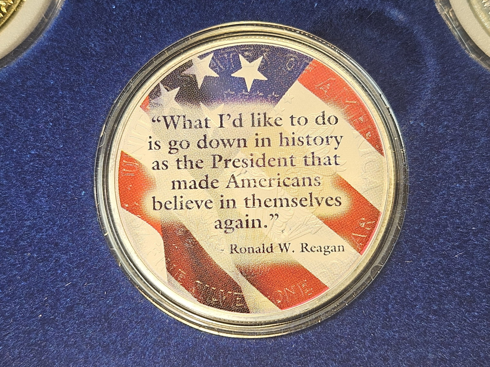 Ronald Regan Commemorative Silver Eagle and Medal Set - 5