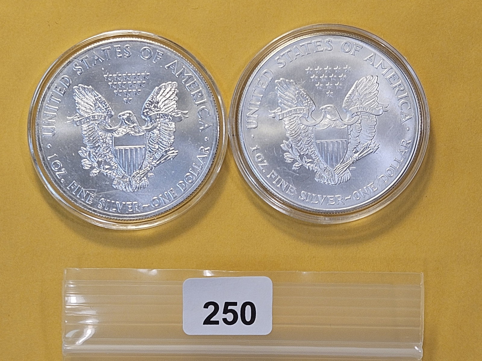 Two GEM Brilliant Uncirculated American Silver Eagles - 3