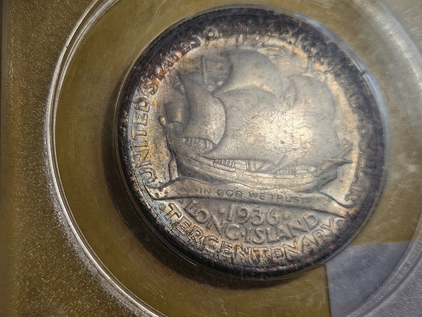 PCGS OGH 1936 Commemmorative silver Half Dollar in Mint State 64 - 5