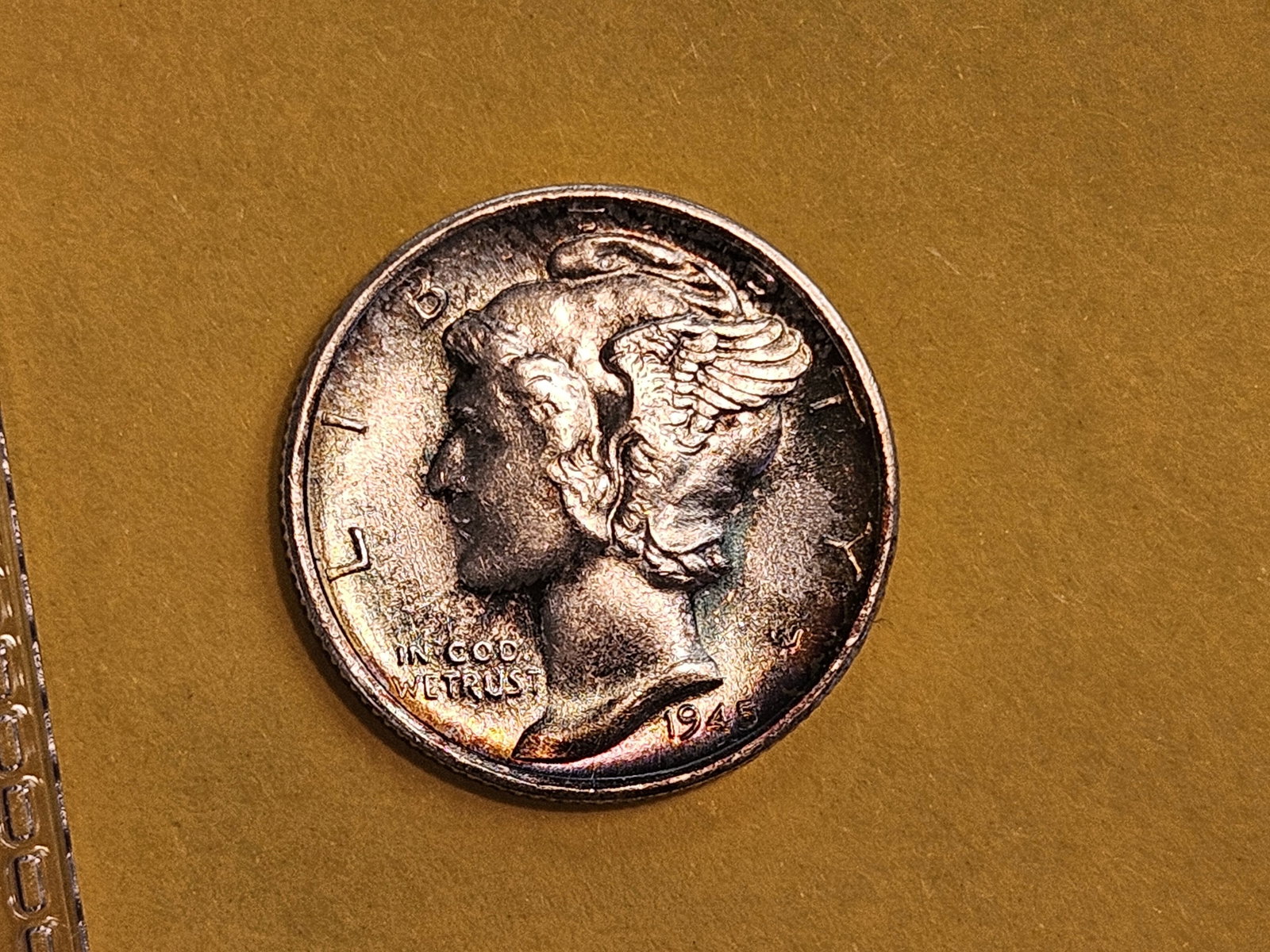GEM Brilliant Uncirculated 1945-S Mercury Dime - 6