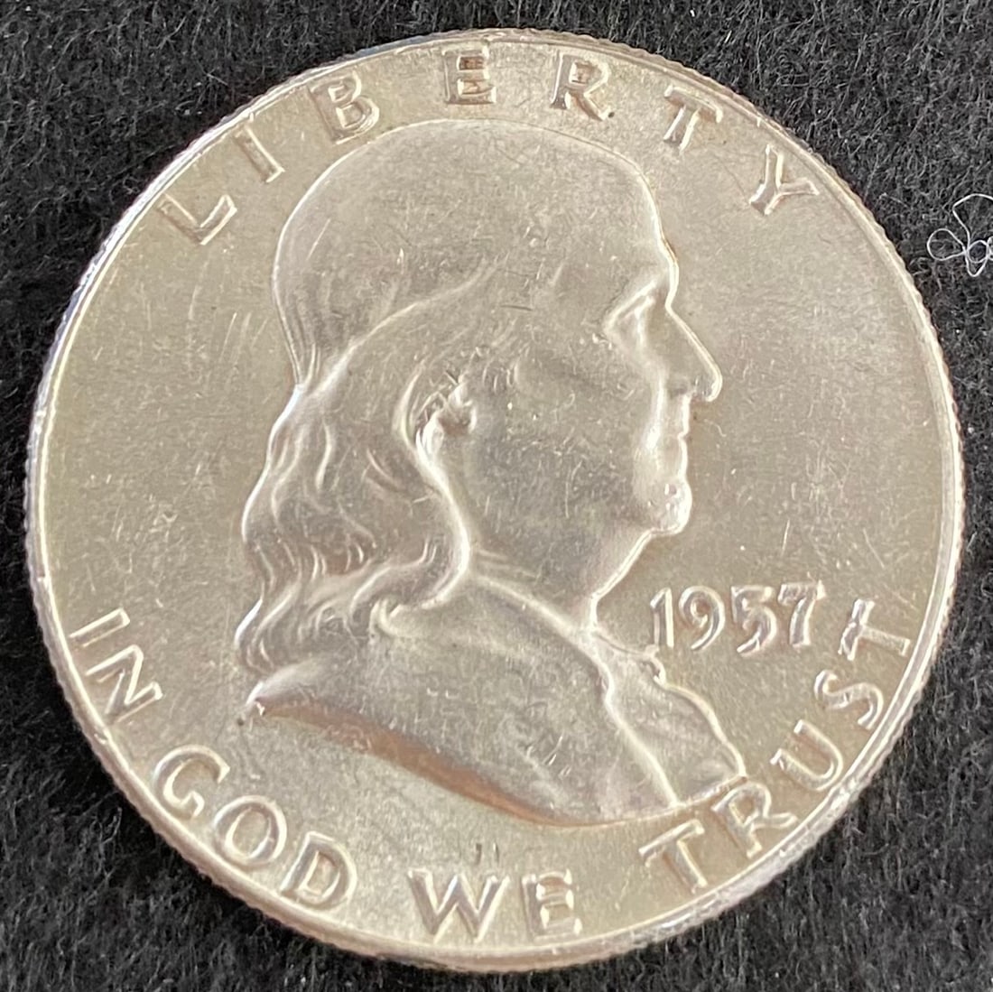 1957 Franklin Silver Half Dollar FBL (1 of 2)