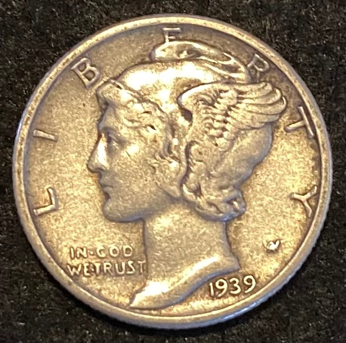 1939 Mercury Dime (1 of 2)