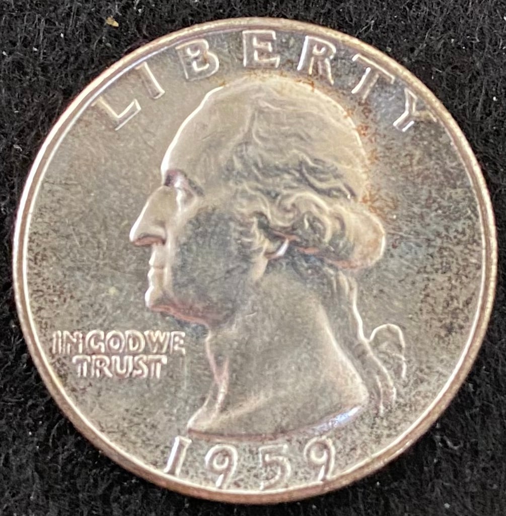1959 Washington Silver Quarter toned (1 of 2)