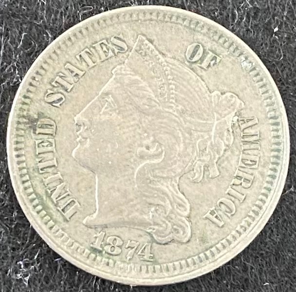 1874 3 Cent Nickle: 1874 3 Cent Nickle