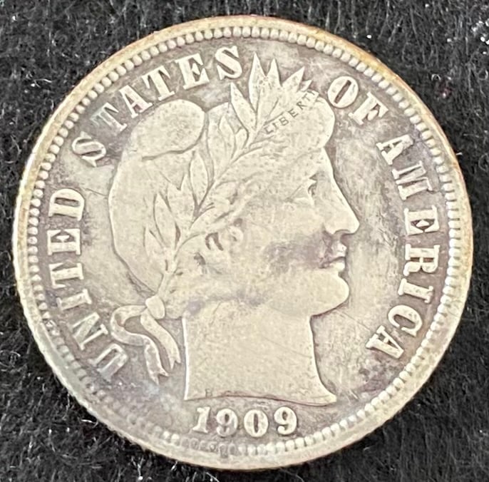 1909 Barber Dime (1 of 2)