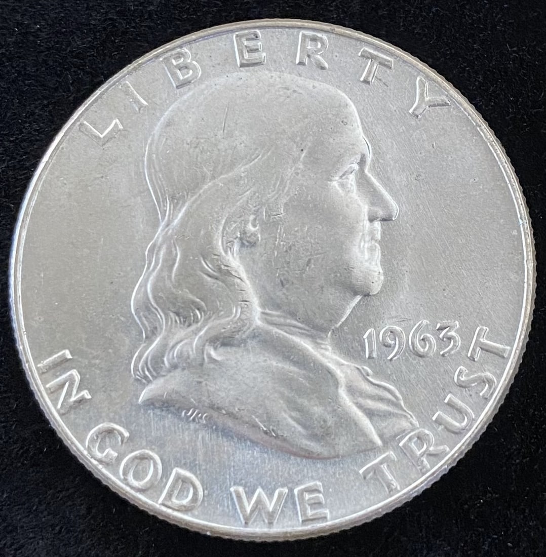 1963-D Franklin Silver Half Dollar (1 of 2)