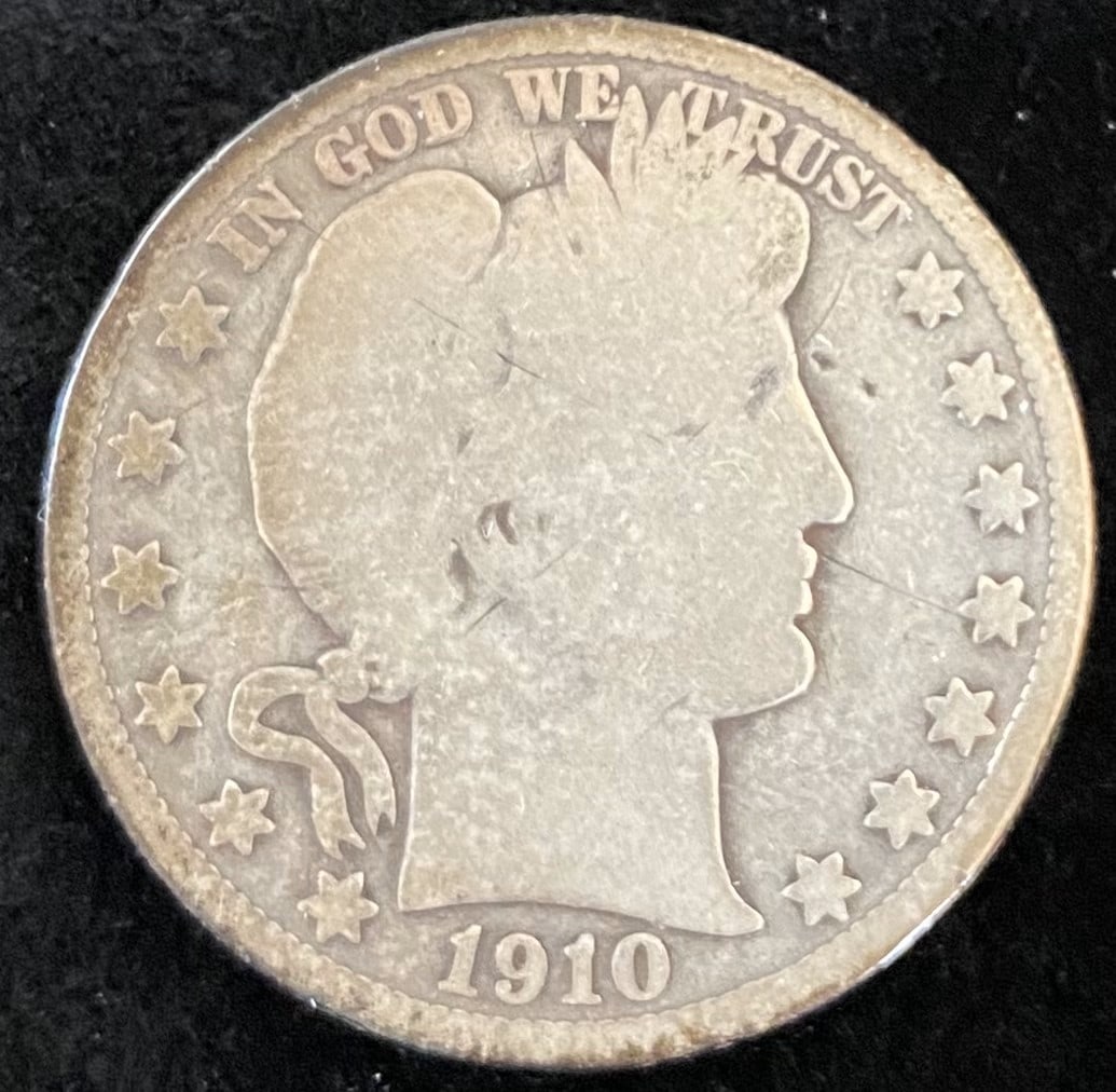 1910 Barber Silver Half Dollar Key Date (1 of 2)