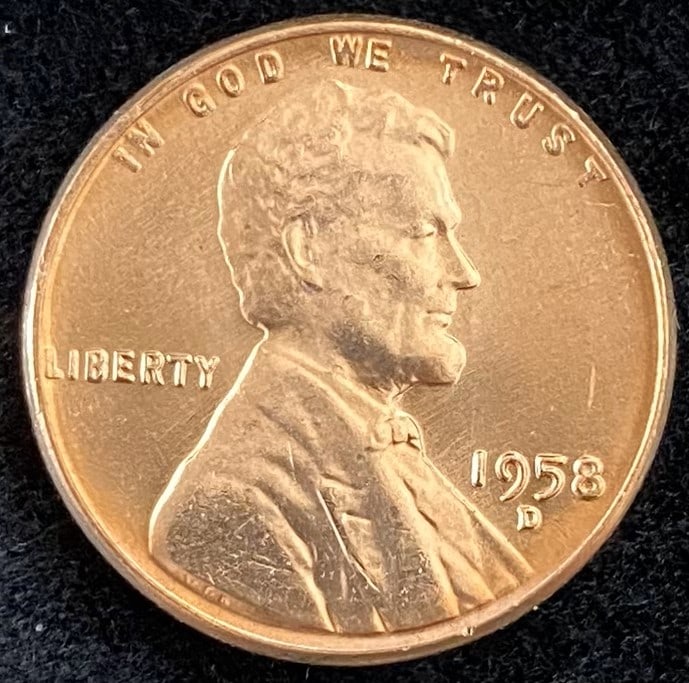 1958-D Wheat Penny BN (1 of 2)