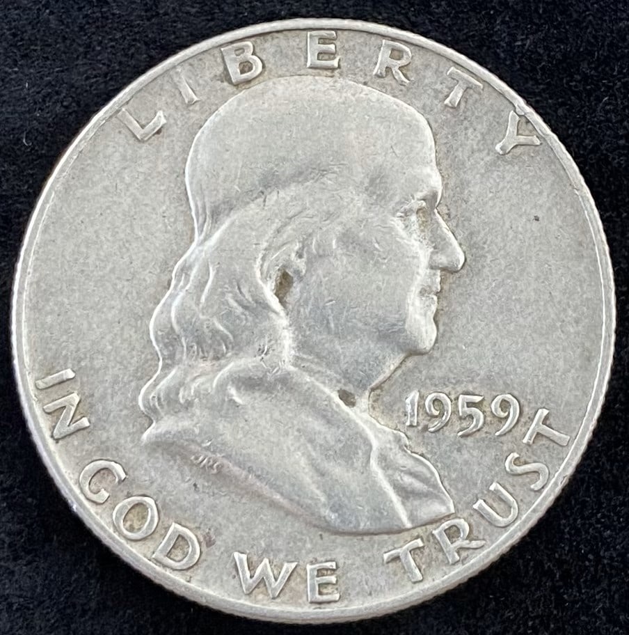 1959-D Franklin SIlver Half Dollar (1 of 2)