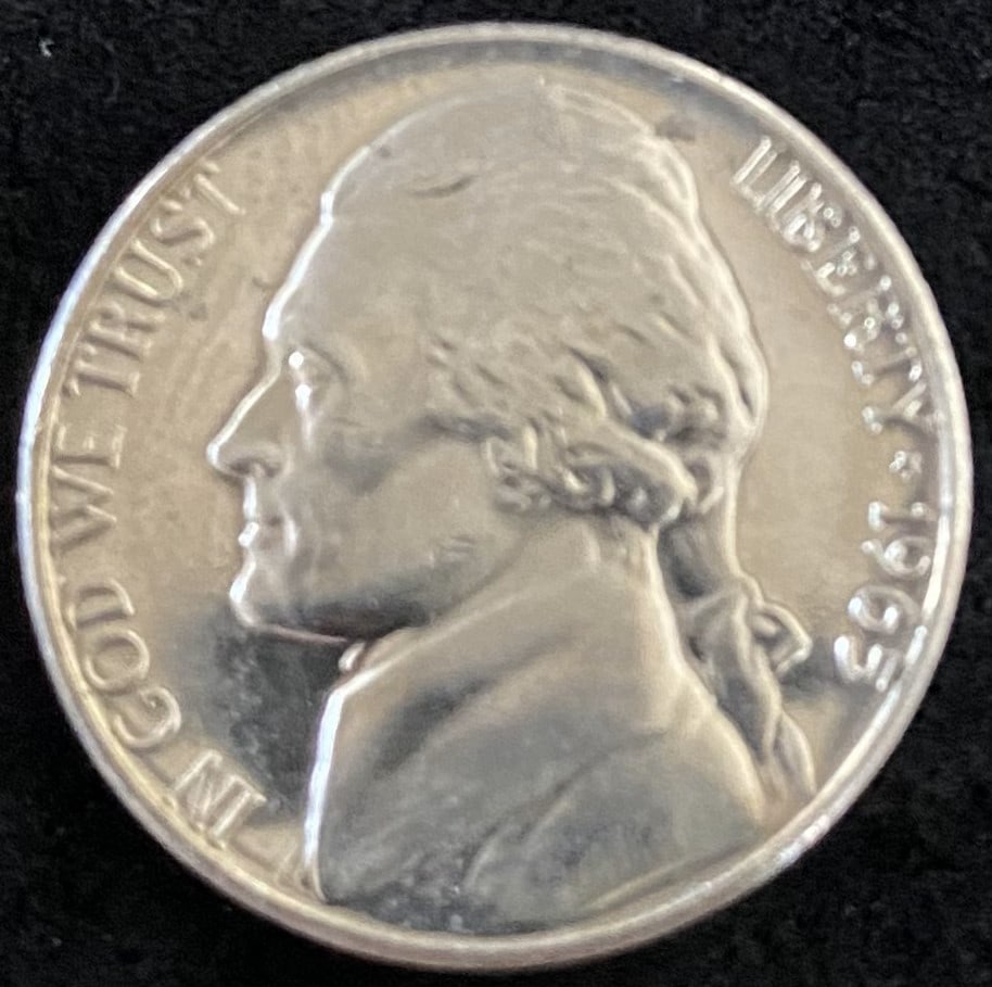 1965 Jefferson Silver Nickle: 1965 Jefferson Silver Nickle