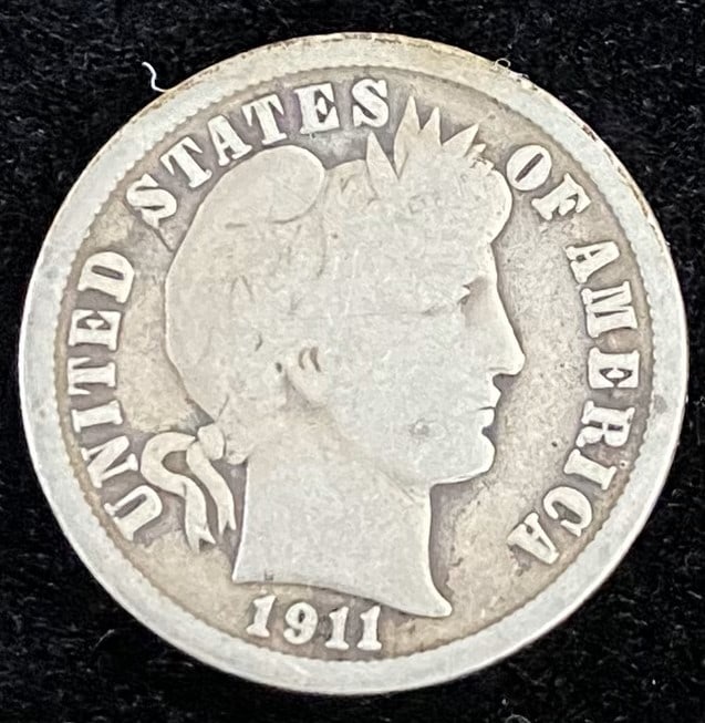 1911 Barber Silver Dime (1 of 2)